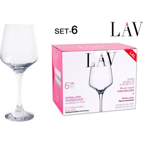 Set 6 Copas Agua 330cc Lal