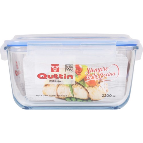 Square Hermetic Lunch Box Quttin 20x20cm