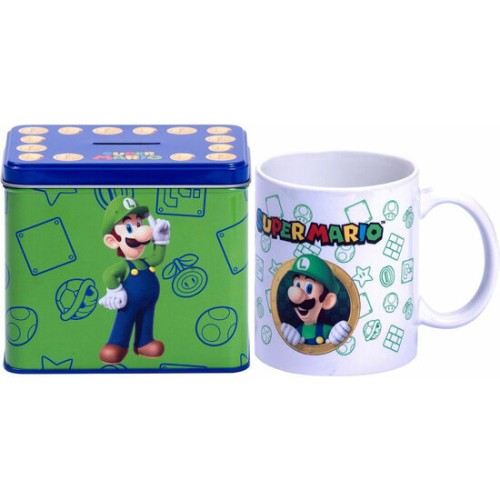 Set Taza Hucha Luigi Super Mario Bros