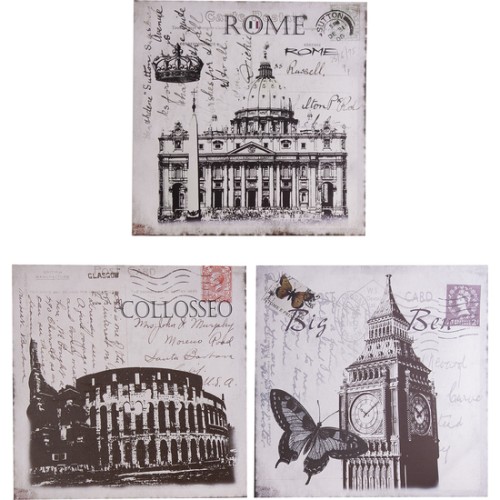Retro Cities Canvas Assorted