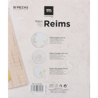 Elegante set de vajilla redonda de 18 piezas Reims MD