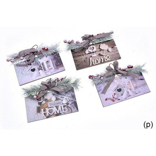 Decorative Wooden Door Hanger Christmas Assorted Model 1
