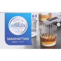 Set of 6 Transparent Glasses 22cl for Stylish Drinking