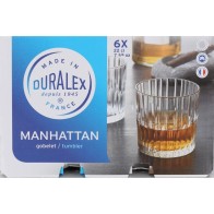 Set of 6 Transparent Glasses 22cl for Stylish Drinking