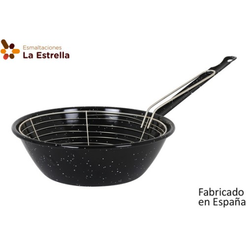 Jasper Non-Stick High Pan with Basket 24cm