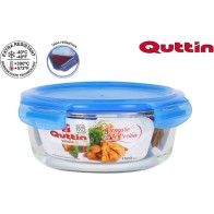 Round Storage Container with Lid Blue 20.6cm Quttin