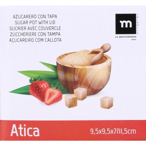 Sugar Bowl with Lid 9.5x9.5x7cm Atica