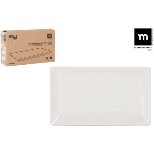 Ivory Gloss Rectangular Dish 25x15cm Elite