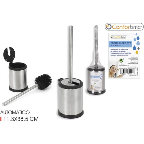 Automatic Inox WC Brush Holder for Hygienic Bathrooms