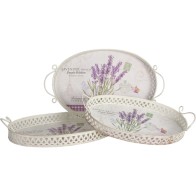 Set of 3 Oval Serving Trays Assorted