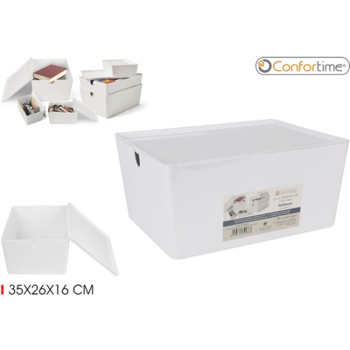 Multi-Use Organizer Box with Lid 35x26x16 Confortime