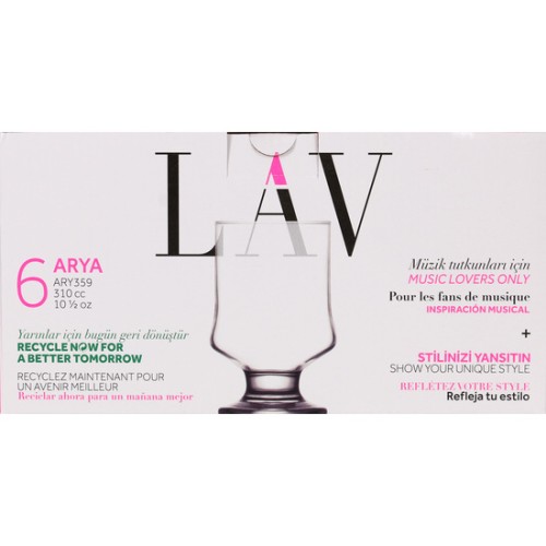 Set of 6 Arya 310cc Glasses - Perfect for Everyday Use
