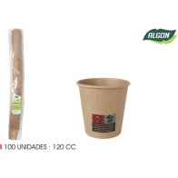 Set-100 Vaso Carton Kraft 120cc Algon