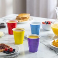 Set of 25 Bicolor Blue and White Cups