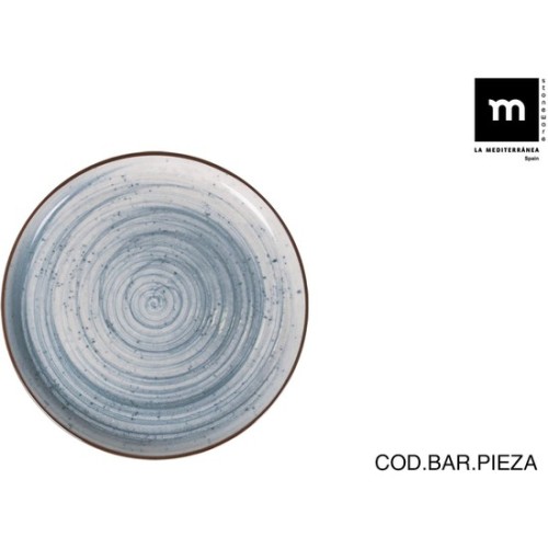 Round Swirl Nordic Ivory Glossy Plate Ø20cm