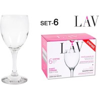 Set of 6 Empire 245cc Wine Glasses