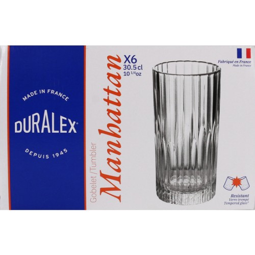 Set 6 Vasos Transparentes 30.5cl Manhattan