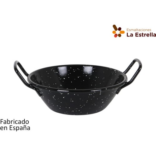 Paellera Honda Bordonada 18cm-0,9L Jaspeada