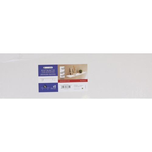 Estante MDF White con Soporte 80x23.5x1.5 Confortime