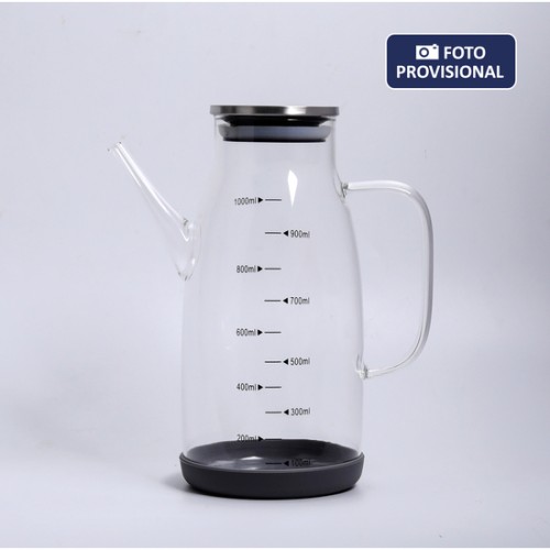 1000ml Borosilicate Oil Bottle with Steel Lid