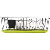 Escurreplatos Con Bandeja 45x35x13cm Almacenamiento Eficiente de Cocina