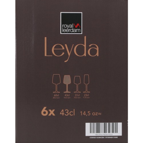 Set of 6 Leyda Wine Glasses 43cl