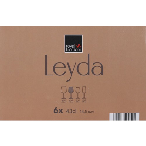 Set of 6 Leyda Wine Glasses 43cl