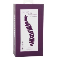 Tempt and Tease Sass Morado Masajeador de Doble Cara