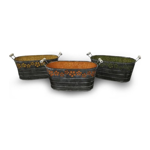 Macetero Hierro 36cm Colores Surtidos