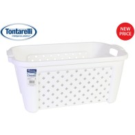 Arianna White Rectangular Laundry Basket 35L for Organized Spaces