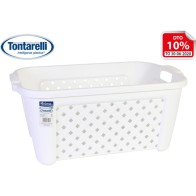 Cesta Ropa Rectangular 35L Arianna Blanca para Espacios Organizados