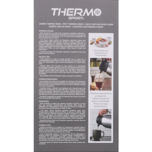 Jarra Termo Inox 1.5lt C/pulsador Thermosport