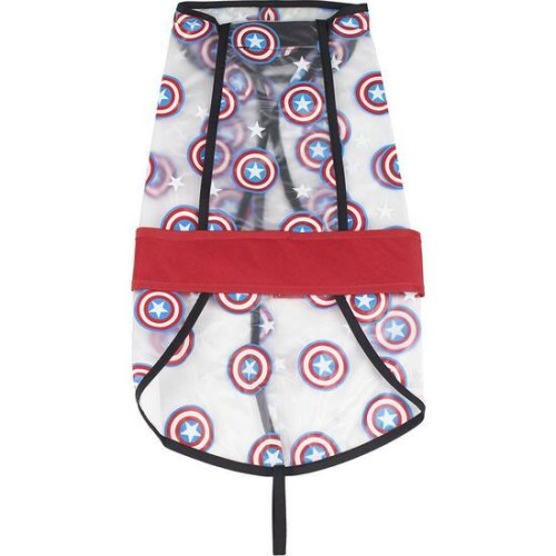 Adjustable Waterproof Dog Raincoat Captain America
