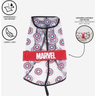 Adjustable Waterproof Dog Raincoat Captain America