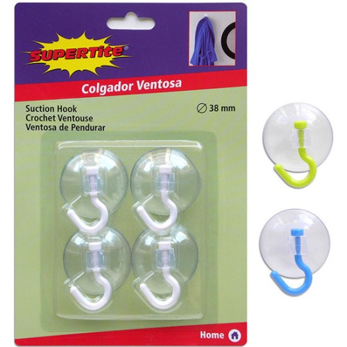 Set of 4 PVC Suction Cup Hangers