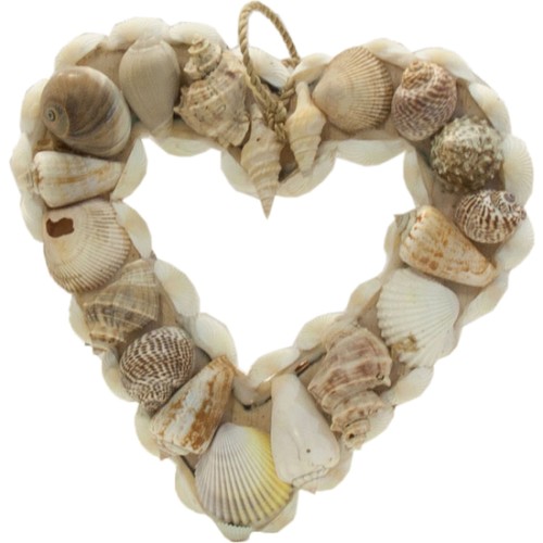 Hanging Sea Shell Heart - Assorted Colors