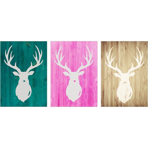 Canvas Deer Artwork Assorted Colors