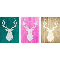 Canvas Deer Artwork Assorted Colors