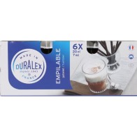 Set of 6 Stackable Transparent Glasses for Drinks