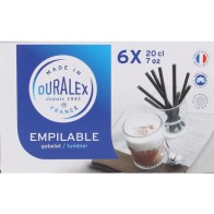 Set 6 Vasos Transparentes Apilables para Bebidas