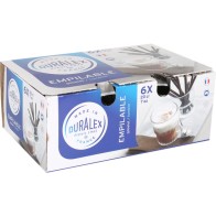 Set of 6 Stackable Transparent Glasses for Drinks