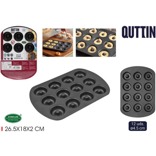12-Donut Baking Mold 4.5cm Quttin