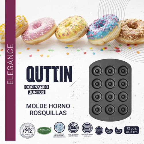 12-Donut Baking Mold 4.5cm Quttin