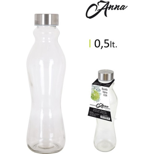 Glass Bottle with Metal Cap 0.5lt
