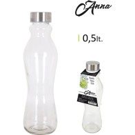 Botella Vidrio Tapon Metal 05lt