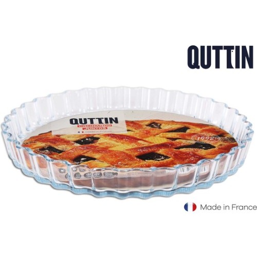 27cm Ruffled Glass Pie Mold Quttin