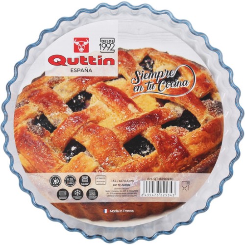 27cm Ruffled Glass Pie Mold Quttin