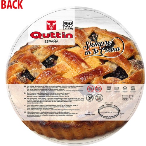 27cm Ruffled Glass Pie Mold Quttin
