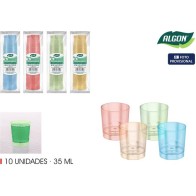 Set-10 Vaso Chupito Color Ps 35ml Algon