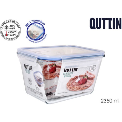 Rectangular Honda Lunch Box 23x17.5x13cm with Valve Quttin